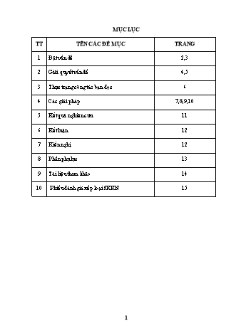 Sáng kiến kinh nghiệm Một vài giải pháp quan trọng nhằm thu hút bạn đọc đến thư viện ngày một đông hơn