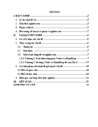 Sáng kiến kinh nghiệm Sử dụng phần mềm Violet và bản đồ tư duy iMindMap vào thiết kế bài giảng