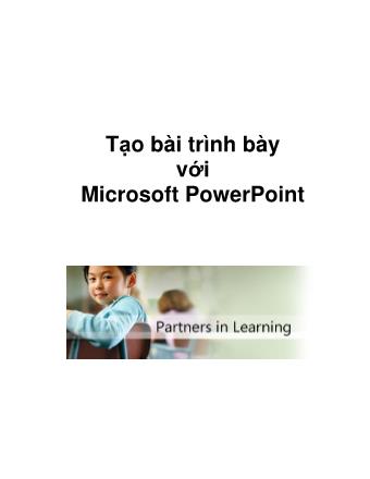 Tài liệu Tạo bài trình bày với Microsoft PowerPoint