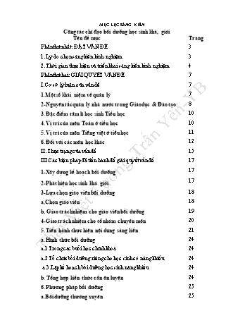 Sáng kiến kinh nghiệm Công tác chỉ đạo bồi dưỡng học sinh khá, giỏi