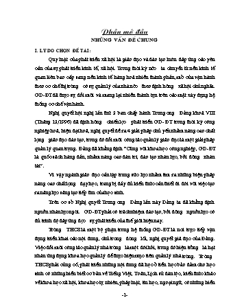 SKKN Các biện pháp quản lý của Hiệu trưởng nhằm nâng cao chất lượng dạy và học ở trường THCS của huyện Lang Chánh - Tỉnh Thanh Hoá